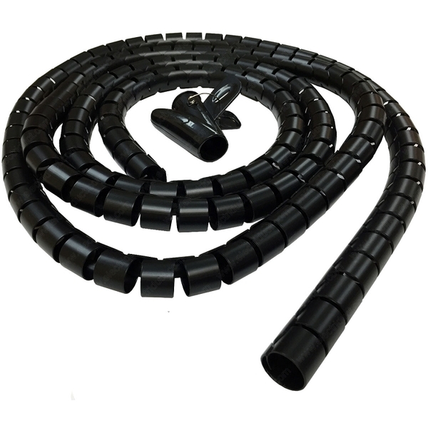 Electriduct Easy Wrap Cable Manager- 1.25" x 10FT- Black WL-EASY-125-10-BK